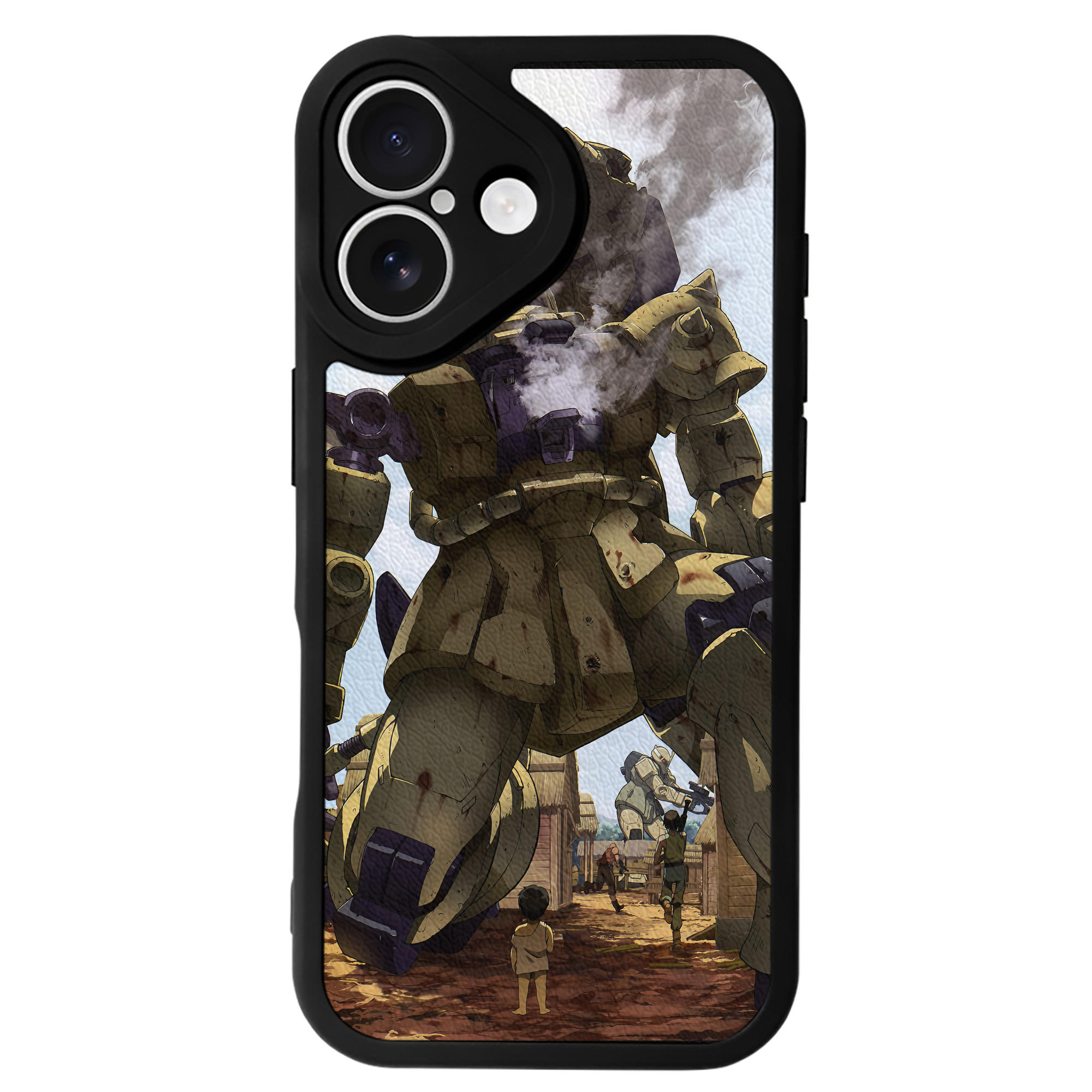 （画像用） 機動戦士ガンダム Mobile Suit Gundam 【iPhone 16シリーズ対応】シリコンスマホケース（レザー調） 材質：シリコン